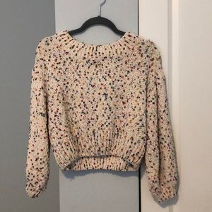 Chenille Confetti Sweater Cropped